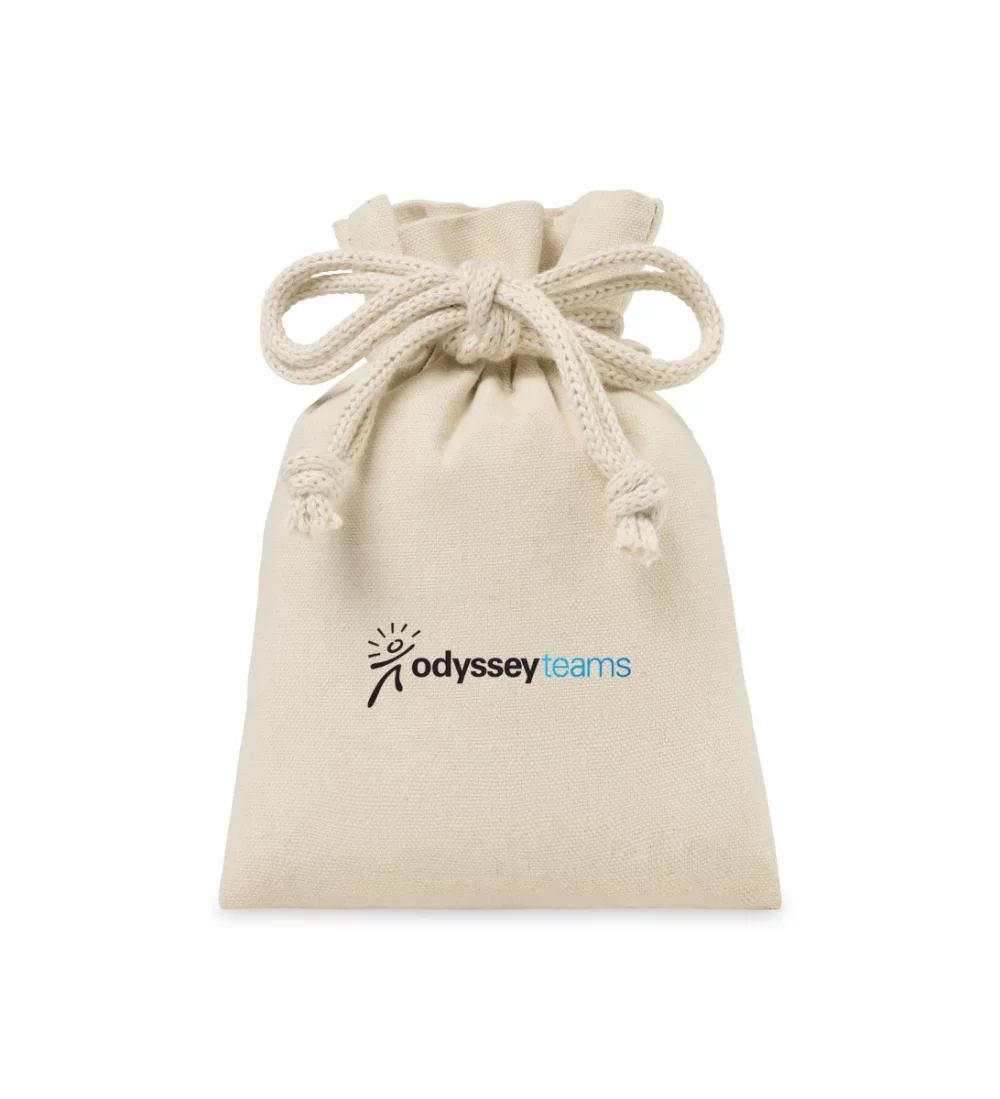 Sac cadeau en toile éco-responsable à cordon - Petit - Naturel
