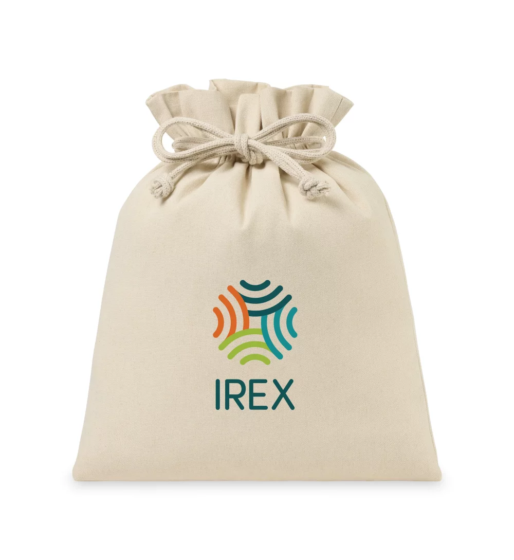Eco-conscious Canvas Drawstring Gift Bag - Large - Natural