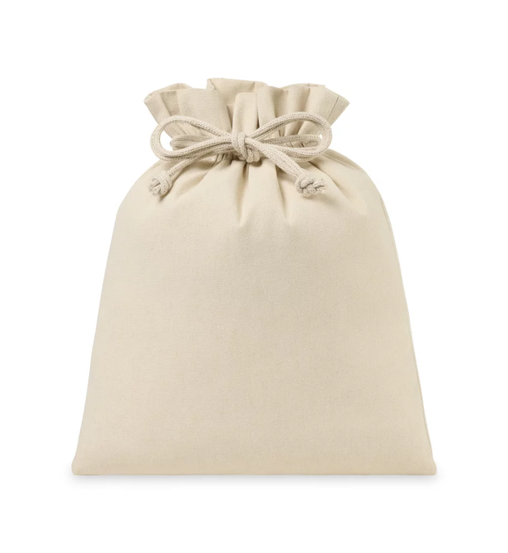 Eco-conscious Canvas Drawstring Gift Bag - Large - Natural