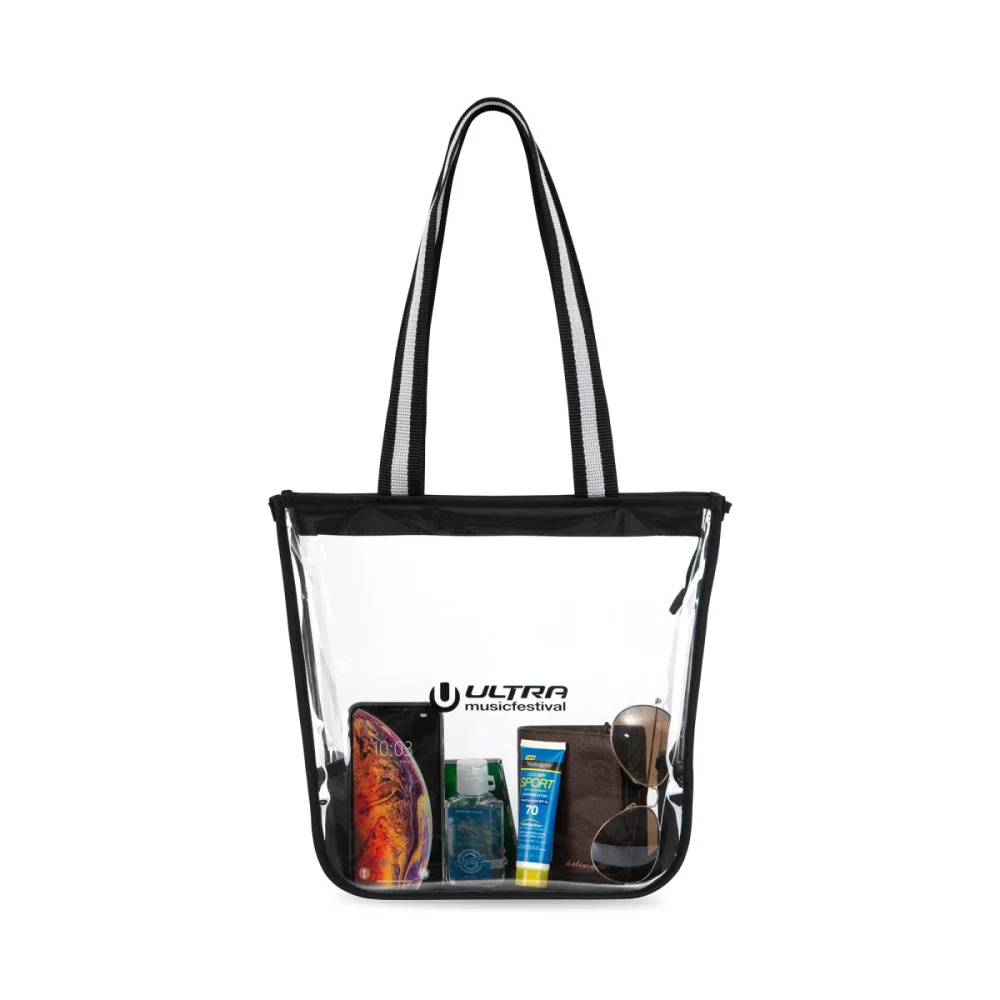 Sigma Clear Zippered Tote - Clear