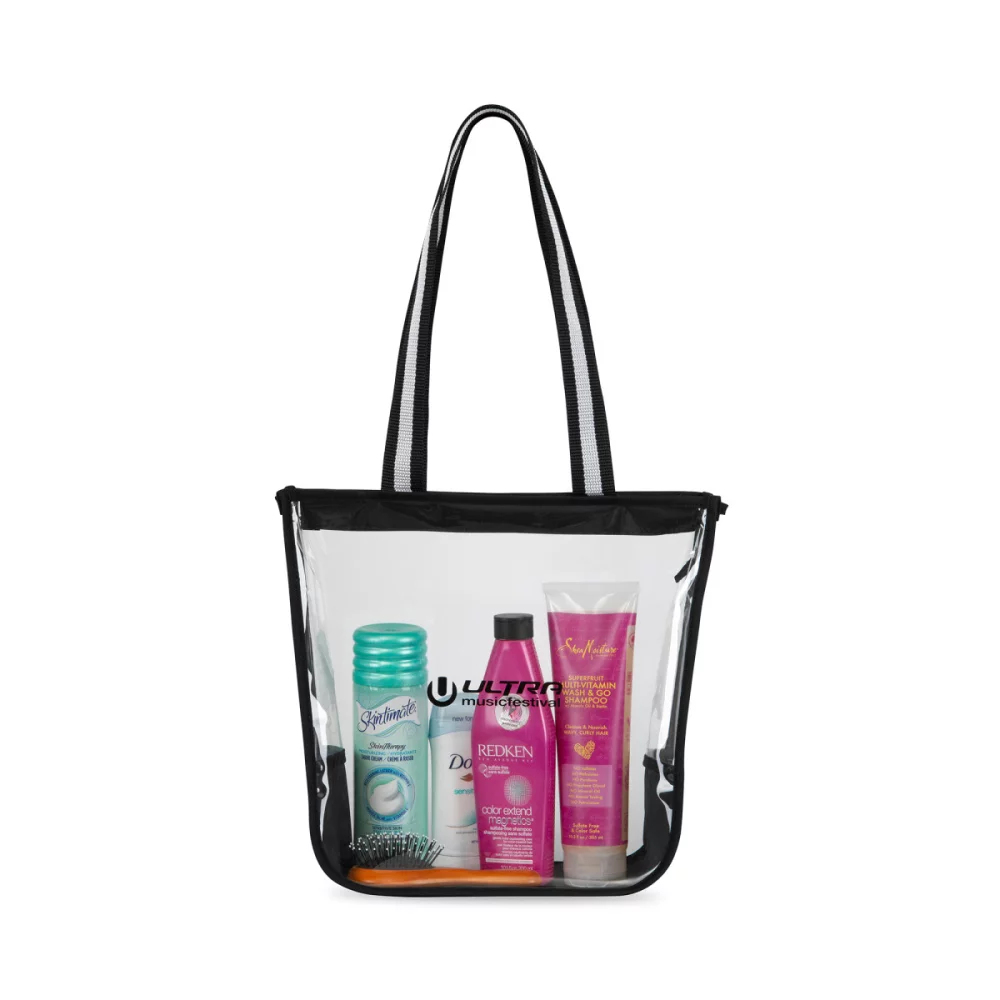 Sigma Clear Zippered Tote - Clear
