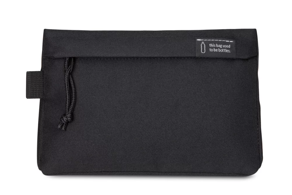 Renew rPET Zippered Pouch - Black