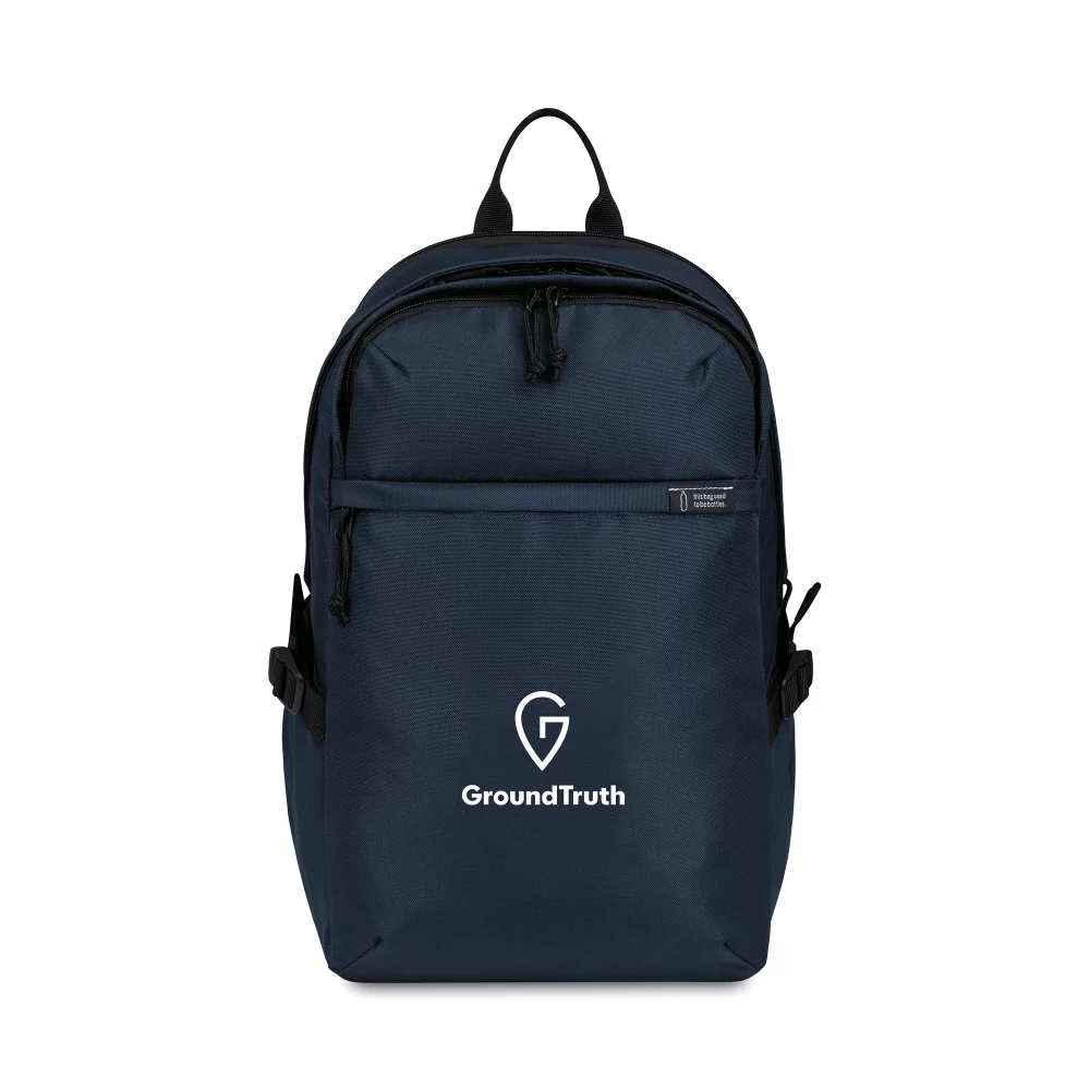 Renouveler le sac à dos pour ordinateur portable en rPET - Marine