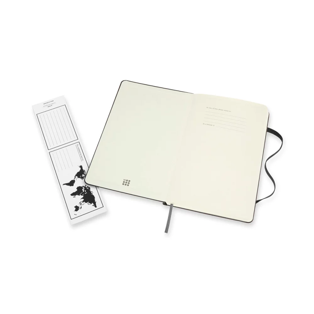 Moleskine® Hard Cover Large Double Layout Notebook - Black