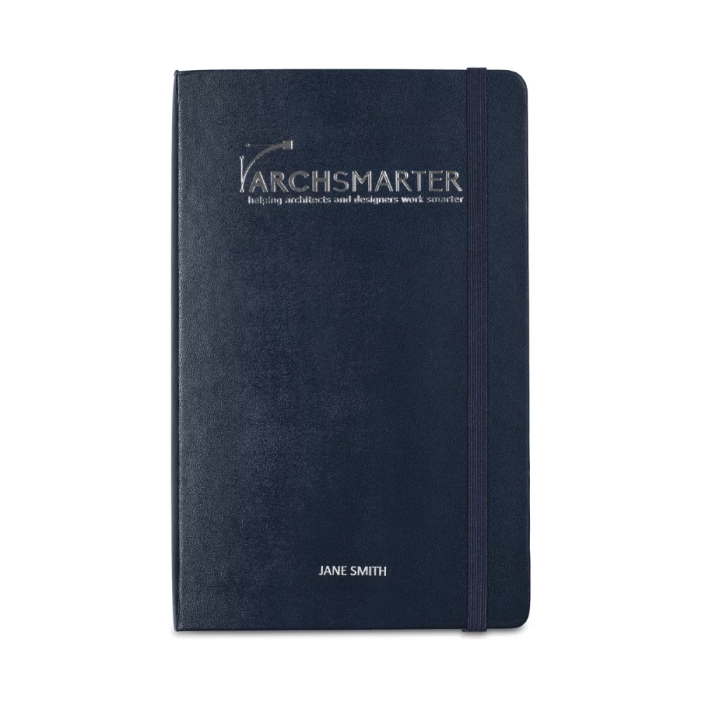 Moleskine® Hard Cover Large Double Layout Notebook - Sapphire Blue