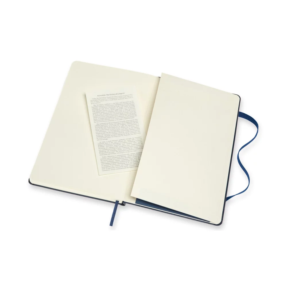 Moleskine® Hard Cover Large Double Layout Notebook - Sapphire Blue