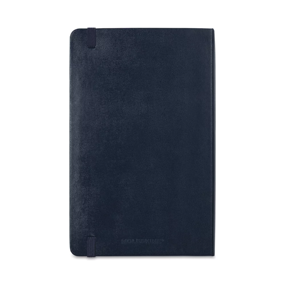 Moleskine® Hard Cover Large Double Layout Notebook - Sapphire Blue