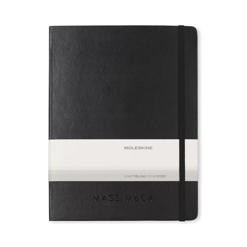 Cahier Moleskine® à couverture rigide de grand format avec double mise en page - noir