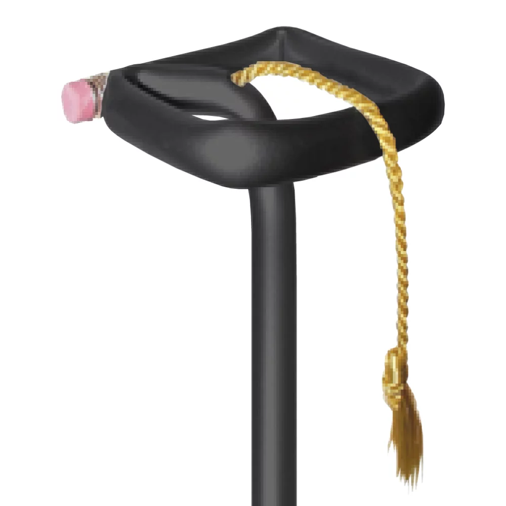 Crayon en forme de chapeau de diplômé, crayon #2 en forme courbée