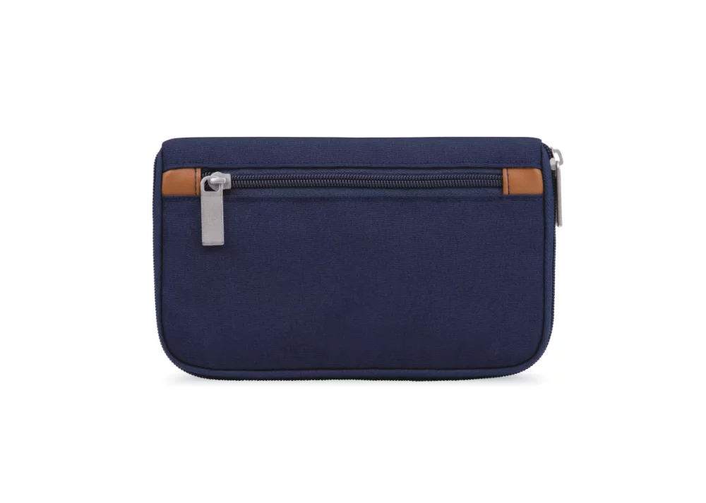 Sac de toilette hybride pour bureau mobile - bleu marine chiné
