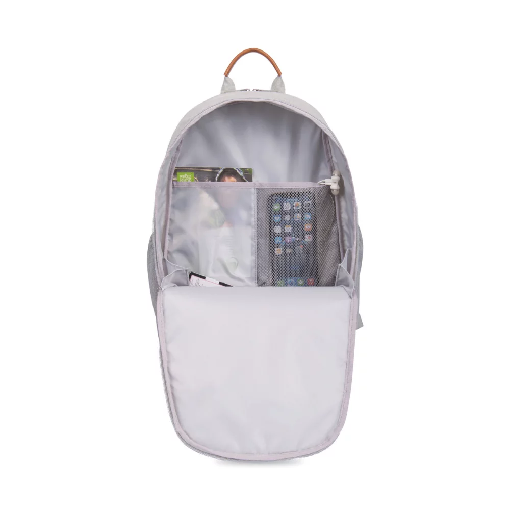 Sac à dos pour ordinateur portable hybride de bureau mobile - gris chiné silencieux
