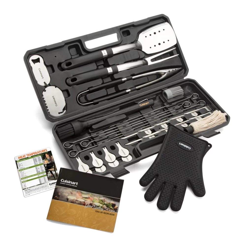 Ensemble d'outils de barbecue pour l'extérieur Cuisinart® 36 pièces - Noir