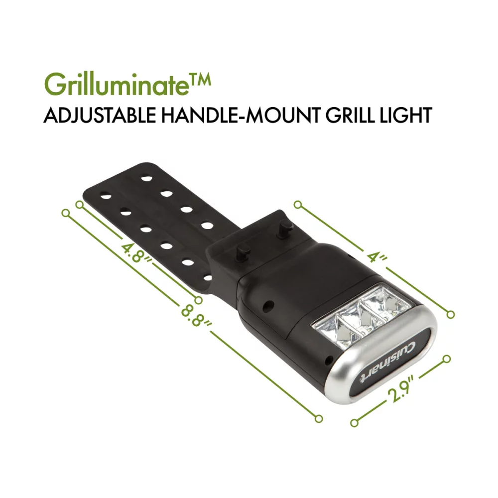 Cuisinart Outdoors® Grilluminate Lampe de barbecue à poignée réglable - Noir