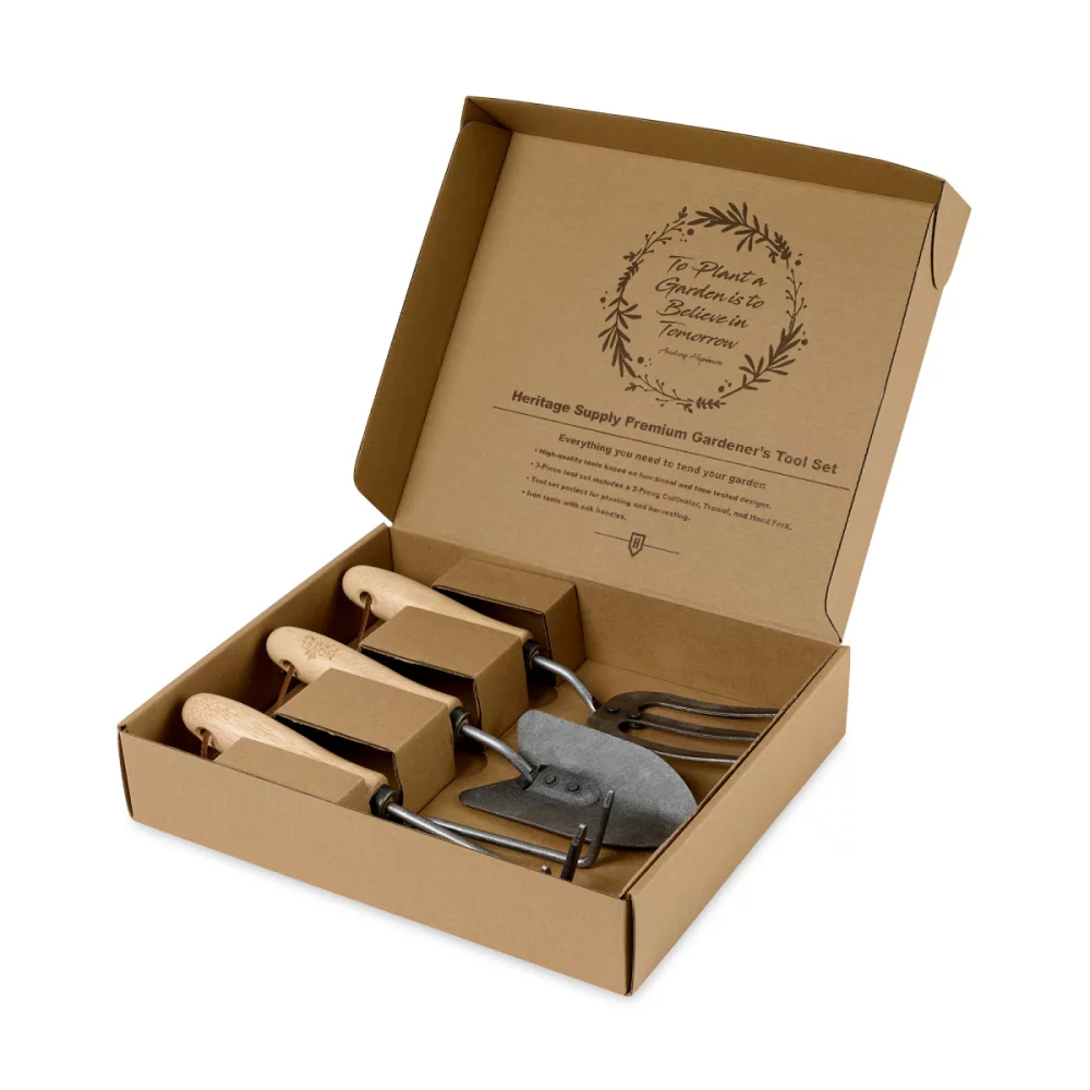 Ensemble d'outils de jardinage premium Heritage Supply™ - Bois
