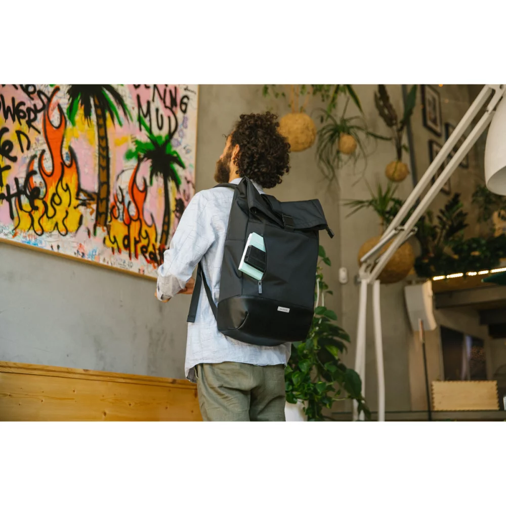 Moleskine® Metro Rolltop Backpack - Black