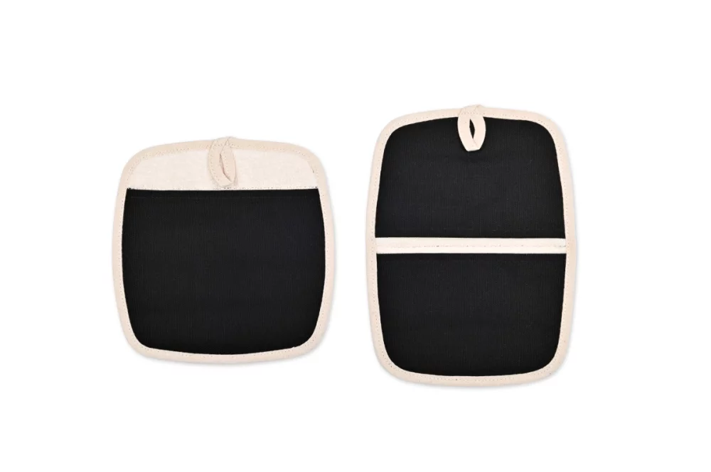 La Cuisine Potholder Hot Pad Set - Black