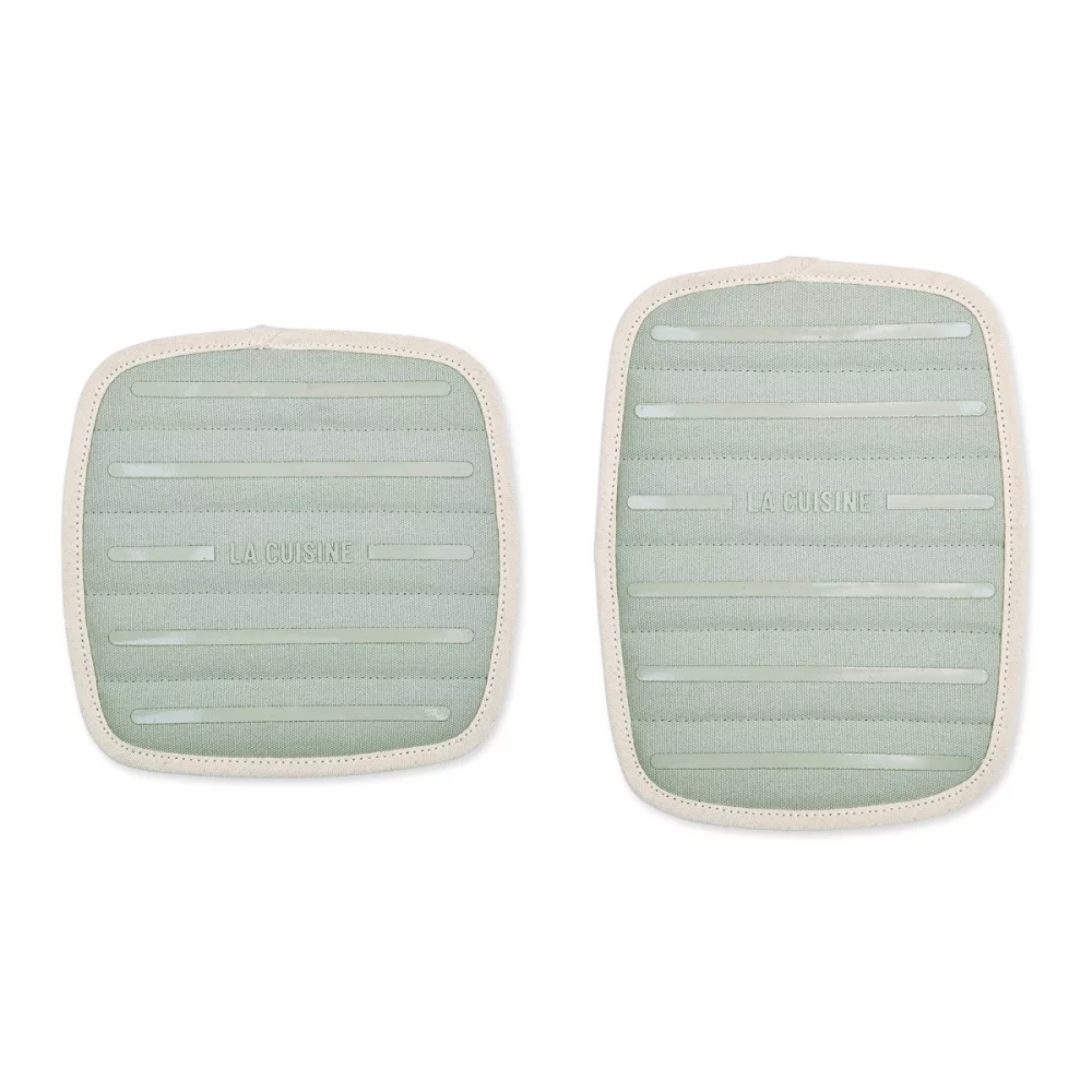 La Cuisine Potholder Hot Pad Set - Grey