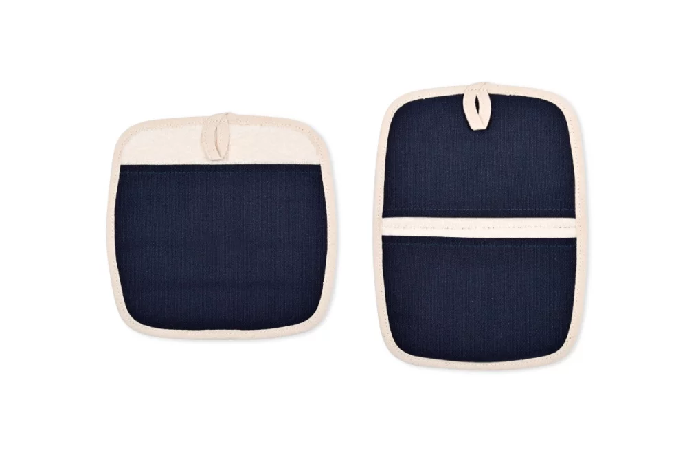 La Cuisine Potholder Hot Pad Set - Navy