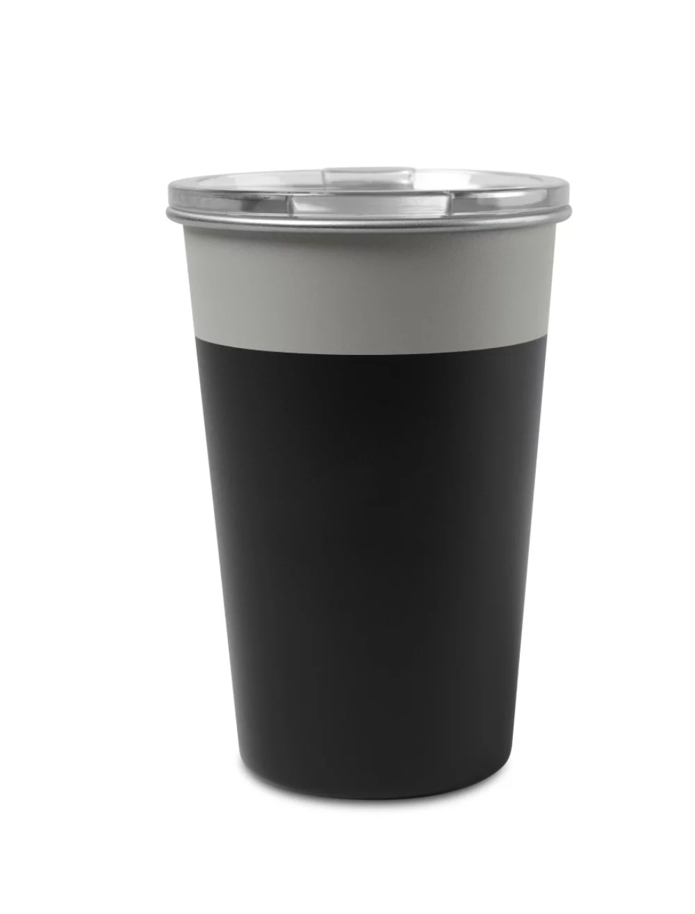 Gobelet en acier inoxydable Arlo Colorblock - 14 oz - Gris chaud-noir