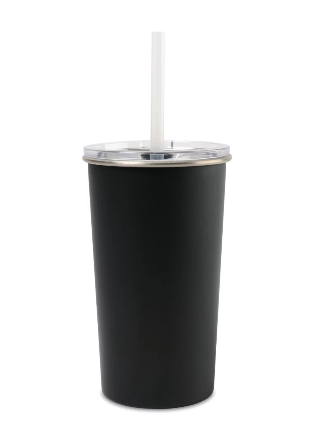 Arlo Classics Stainless Steel Tumbler with Straw - 20 Oz. - Black