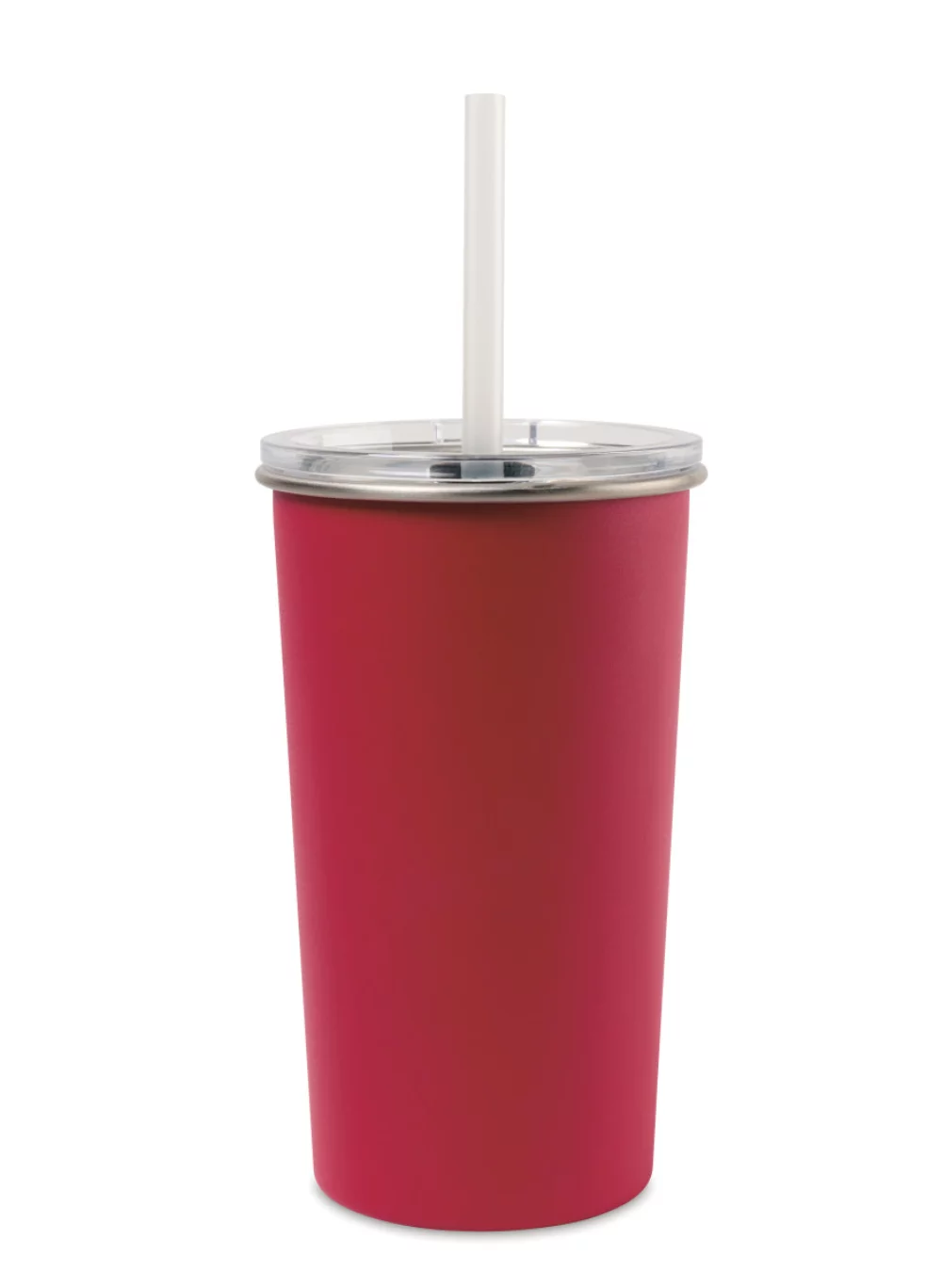 Arlo Classics Stainless Steel Tumbler with Straw - 20 Oz. - Red