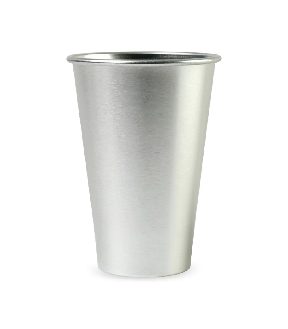 Gobelet de stade en aluminium avant le match - 18 oz - argent