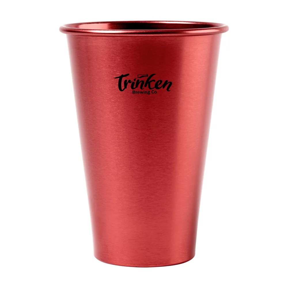 Gobelet de stade en aluminium avant le match - 18 oz - Rouge