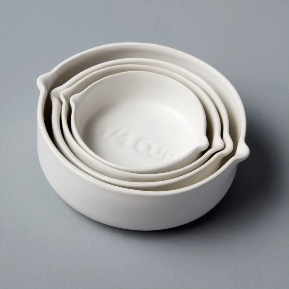 Be Home® Brampton Nested Stoneware Measuring Cups - White