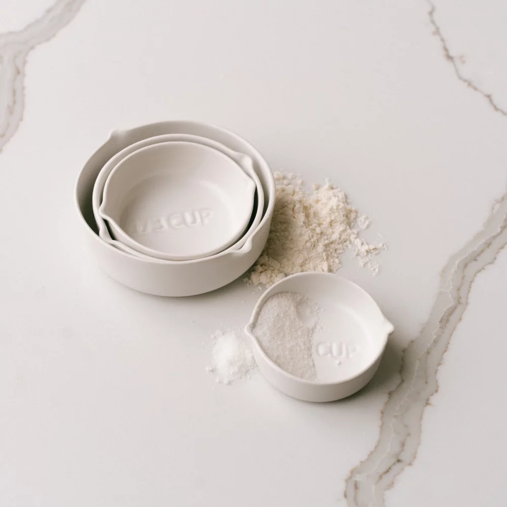 Be Home® Brampton Nested Stoneware Measuring Cups - White