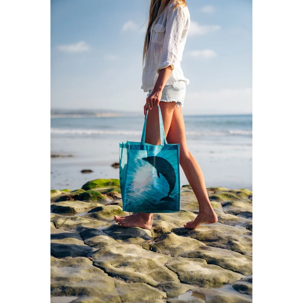Out of the Ocean® Reusable Large Shopper - Seafoam
