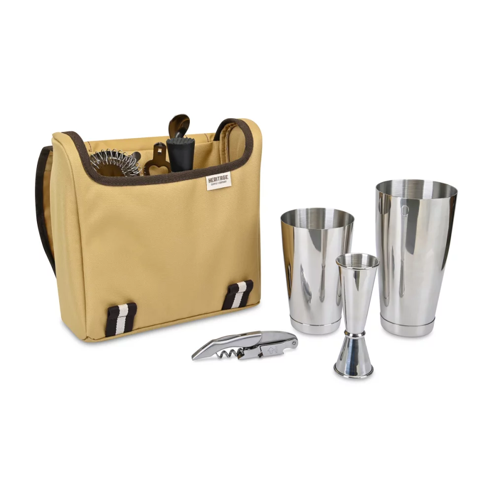 Heritage Supply Traveling Mixologist Tote Kit - Dune
