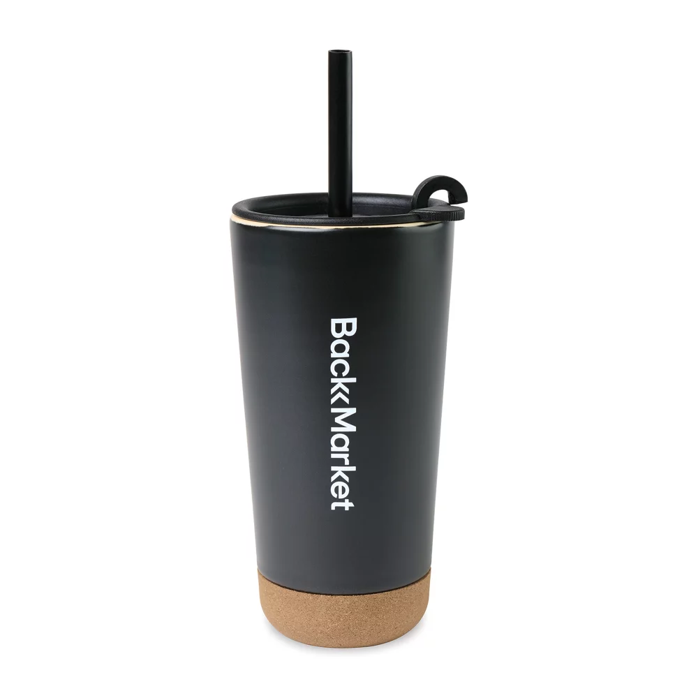 Tasse de voyage en céramique Valo - 18 oz - Noir