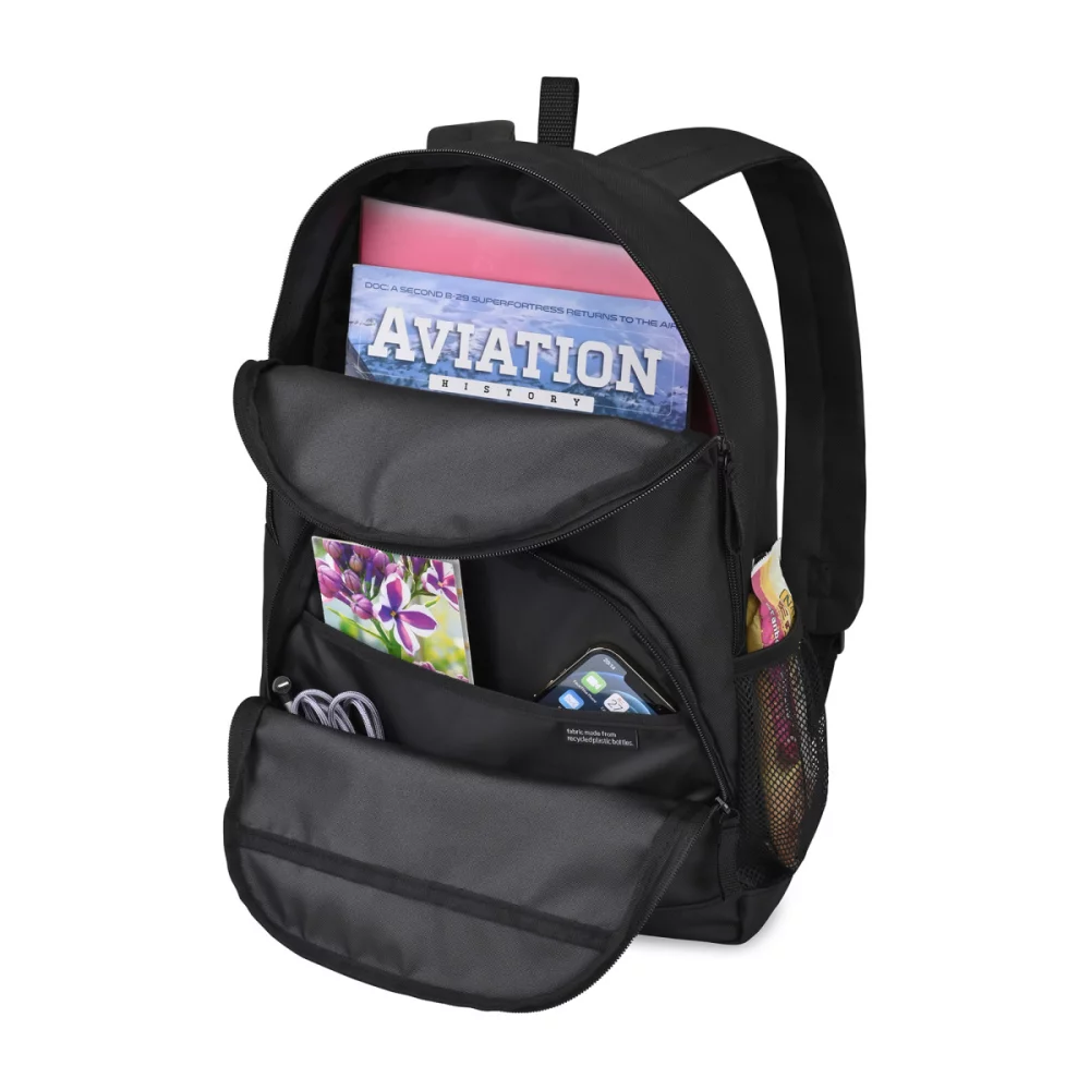 Repeat Recycled Poly Backpack - Black