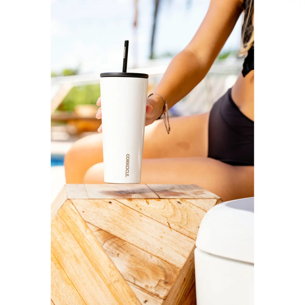 Verre isotherme CORKCICLE® - 24 oz - Blanc