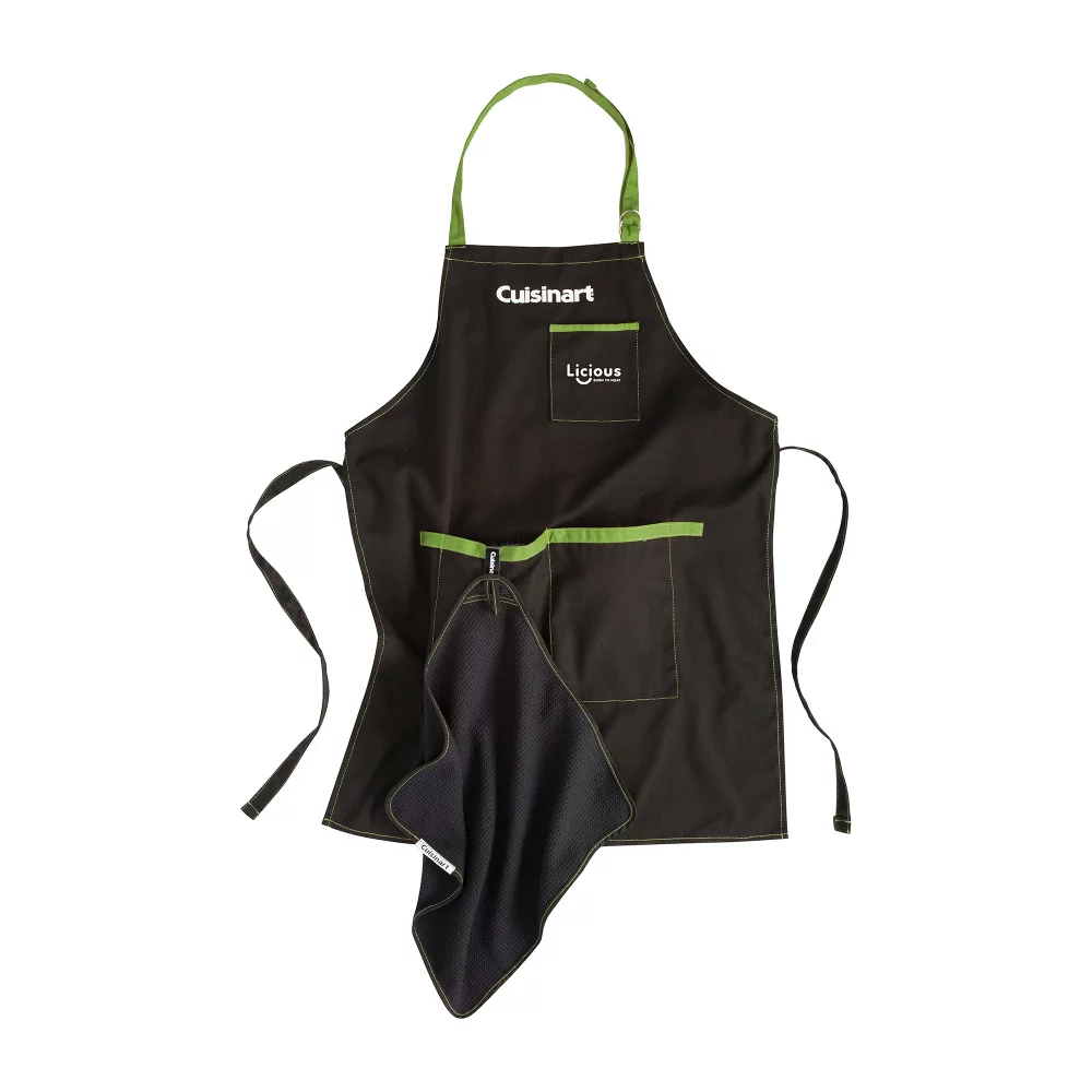 Cuisinart Outdoors® BBQ Grill Chef Apron & Towel Set - Black