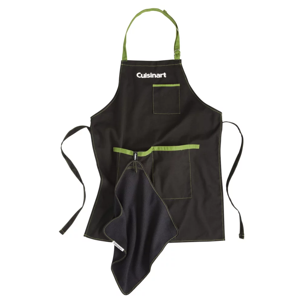 Cuisinart Outdoors® BBQ Grill Chef Apron & Towel Set - Black