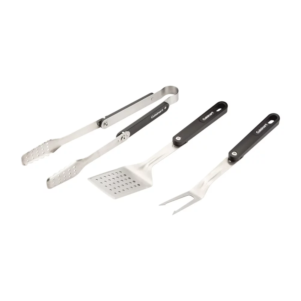 Ensemble d'ustensiles de barbecue pliants en 4 pièces Cuisinart Outdoors® - Charbon de bois