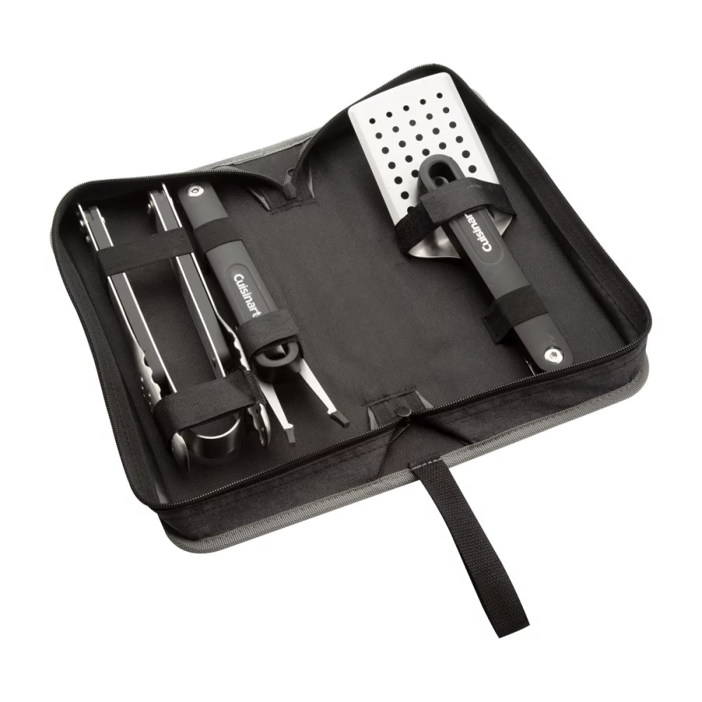 Ensemble d'ustensiles de barbecue pliants en 4 pièces Cuisinart Outdoors® - Charbon de bois