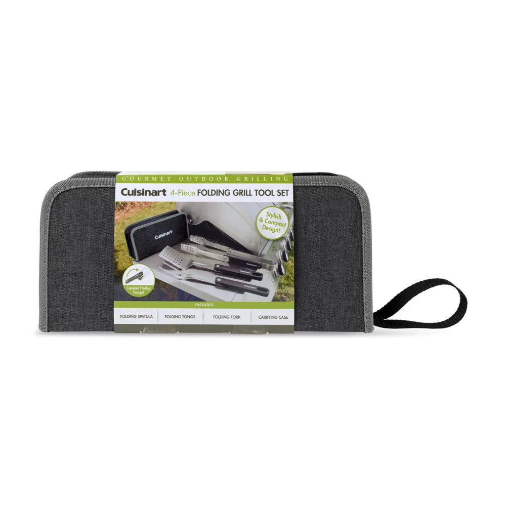 Ensemble d'ustensiles de barbecue pliants en 4 pièces Cuisinart Outdoors® - Charbon de bois