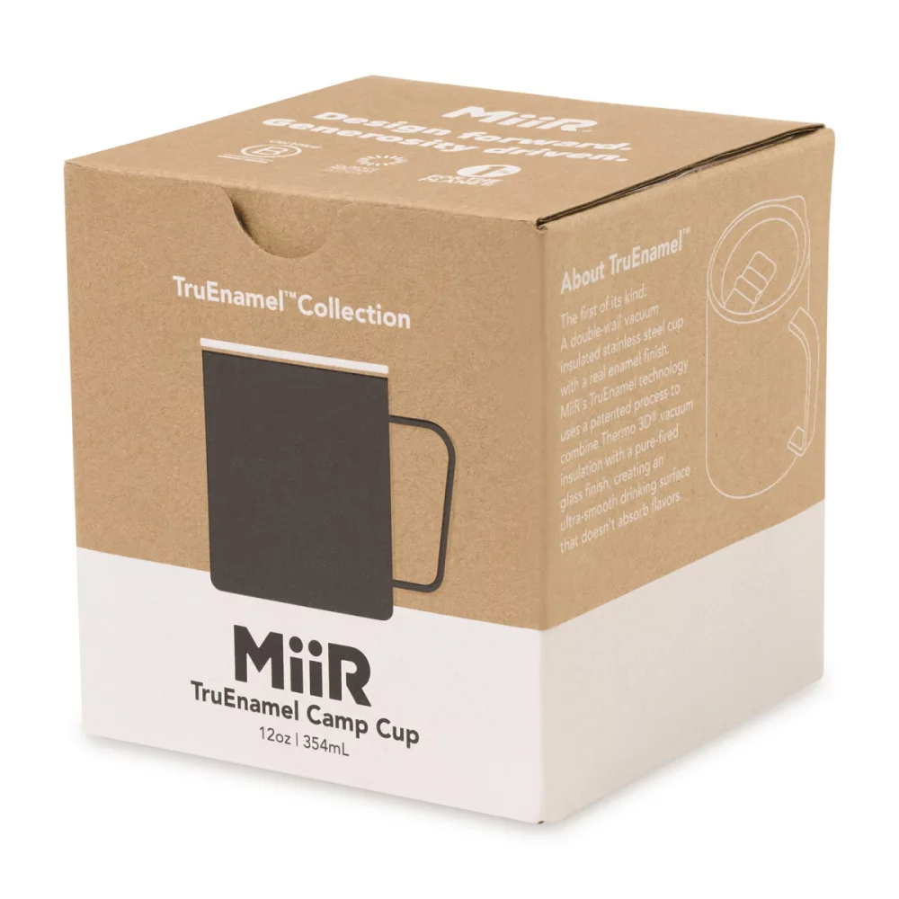 Tasse de camping MiiR® TruEnamel™ - 12 oz. - Noir