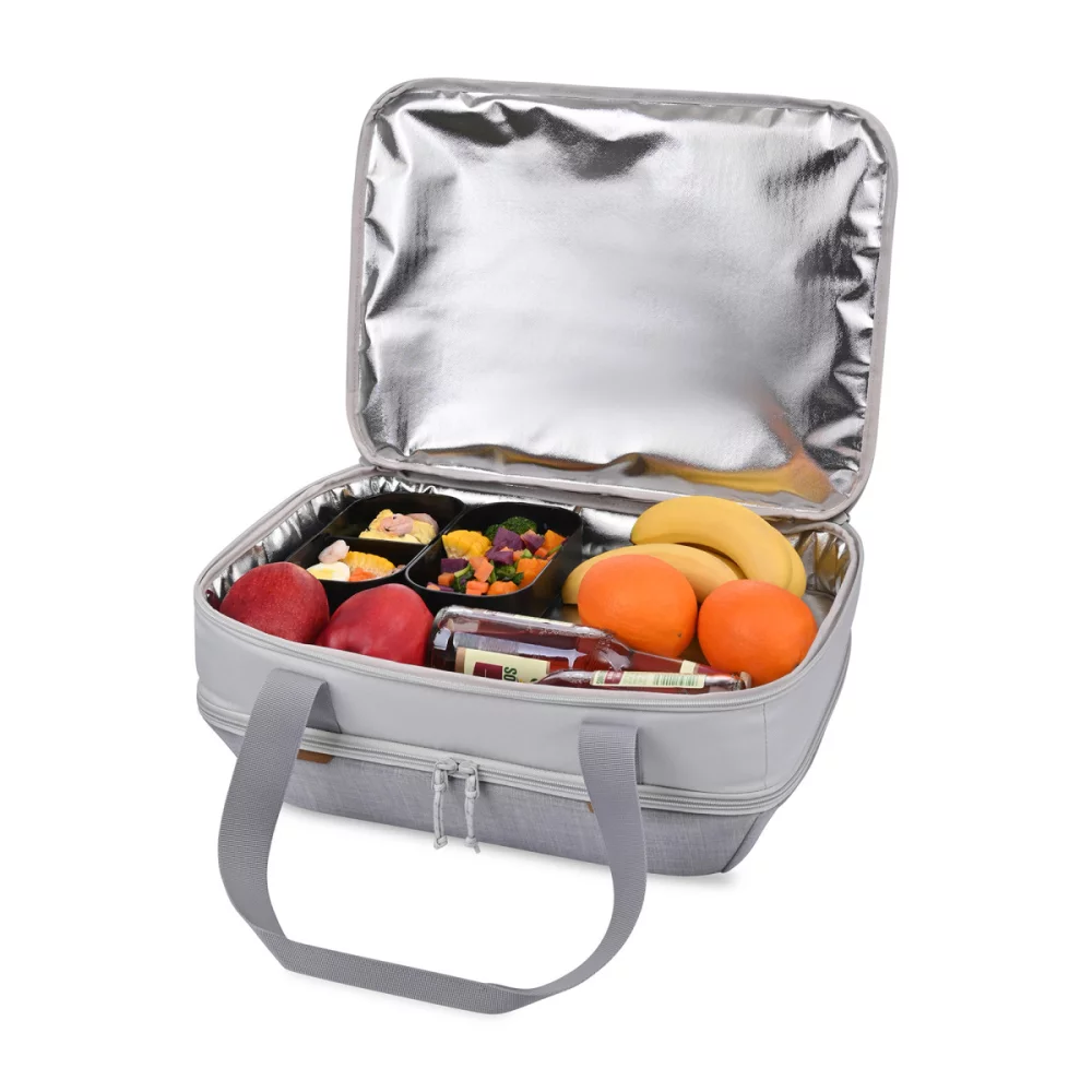 Parkview Insulated Dual Food Carrier - Greystone
