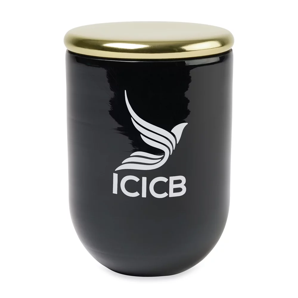 Be Home® Cora Blown Glass Candle - Black-Vanilla Bean