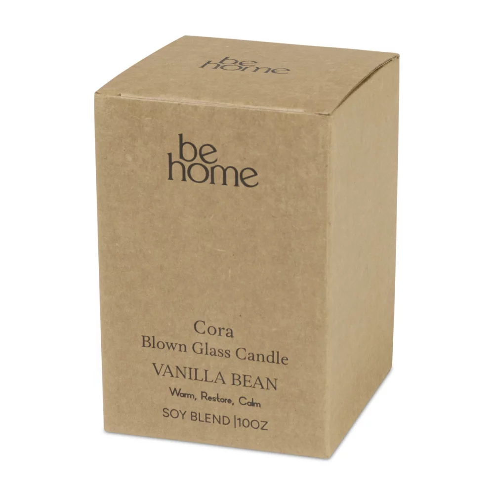 Be Home® Cora Blown Glass Candle - Black-Vanilla Bean