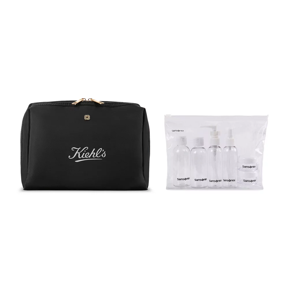 Sac de toilette quotidien Samsonite Mobile Solution et ensemble de 6 bouteilles de voyage - Noir