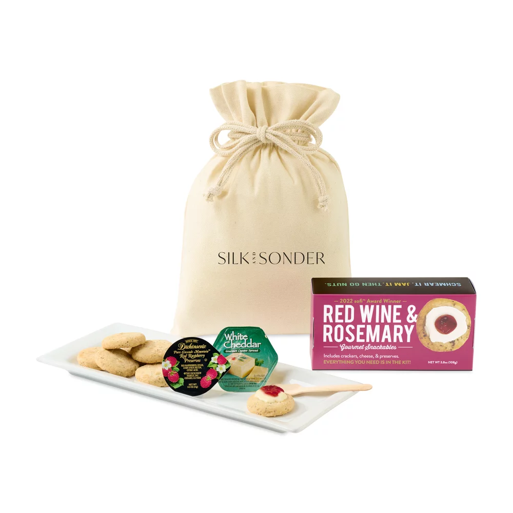 Ensemble de démarrage Crackerology Kit - Sac cadeau pour l'apéritif au vin rouge et au romarin