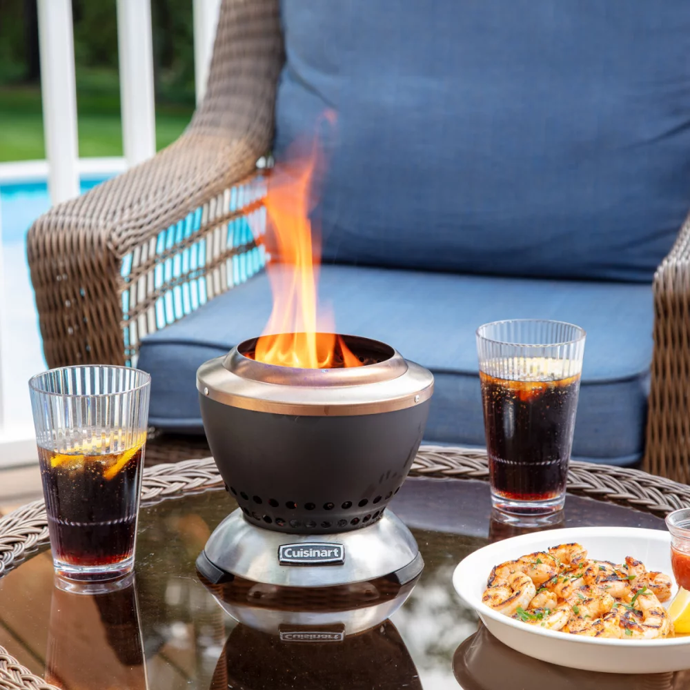 Cuisinart Outdoors® Cleanburn Smokeless Tabletop Fire Pit - Acier inoxydable