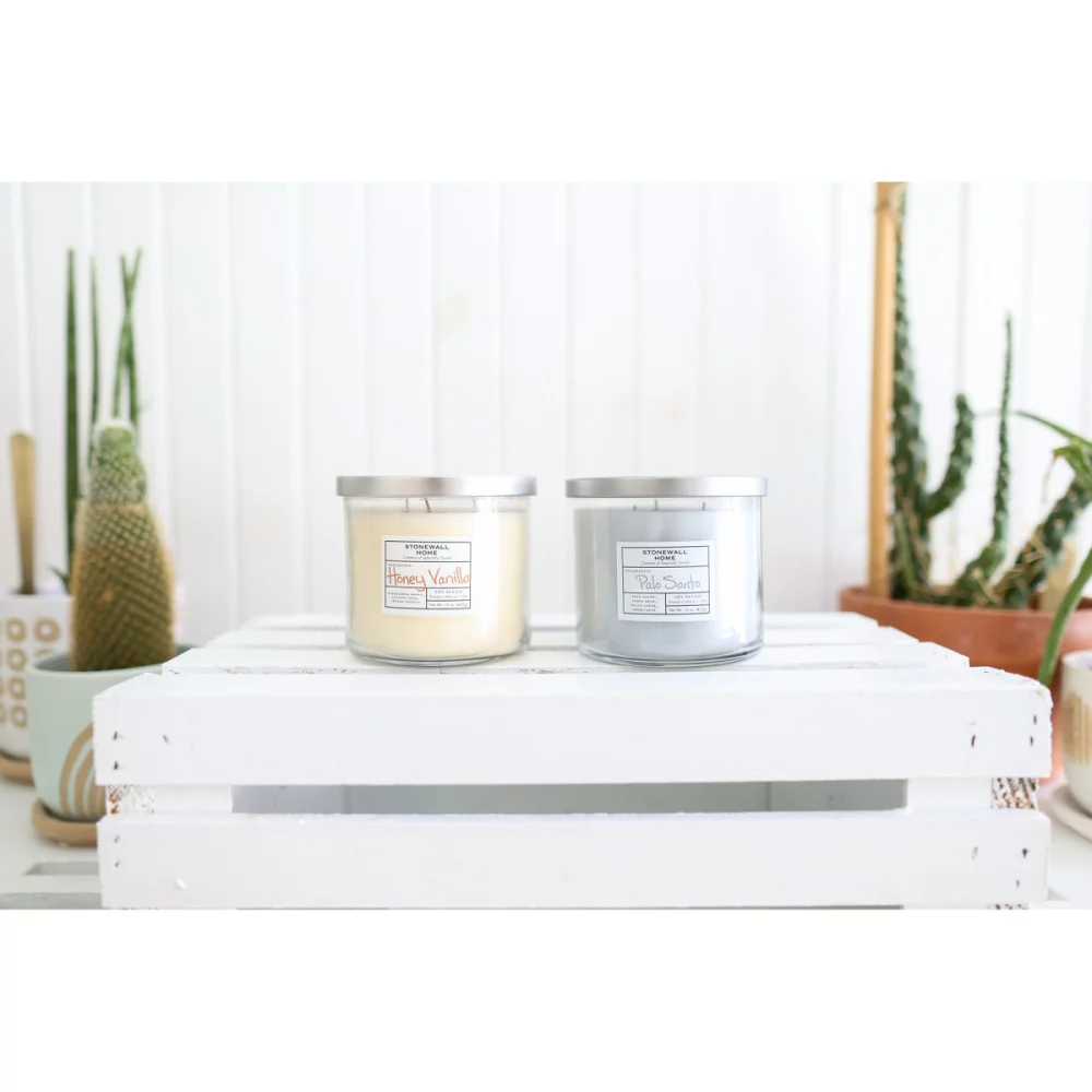 Bougie en mélange de soja Stonewall Home - Miel Vanille