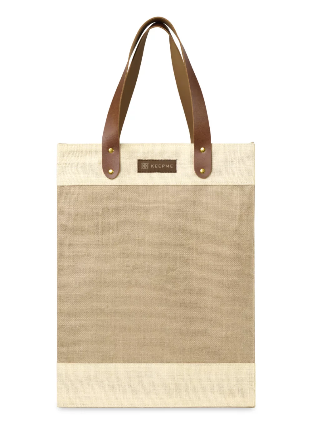 KEEPME® Jute Tall Tote - Natural