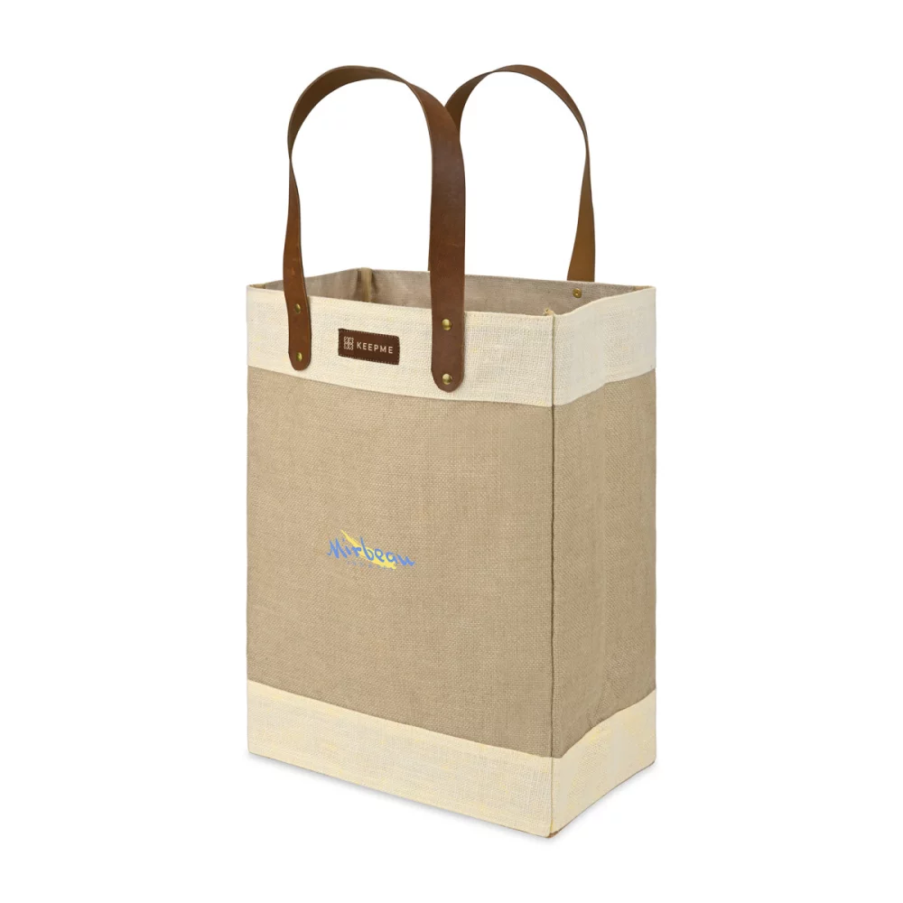 KEEPME® Jute Tall Tote - Natural