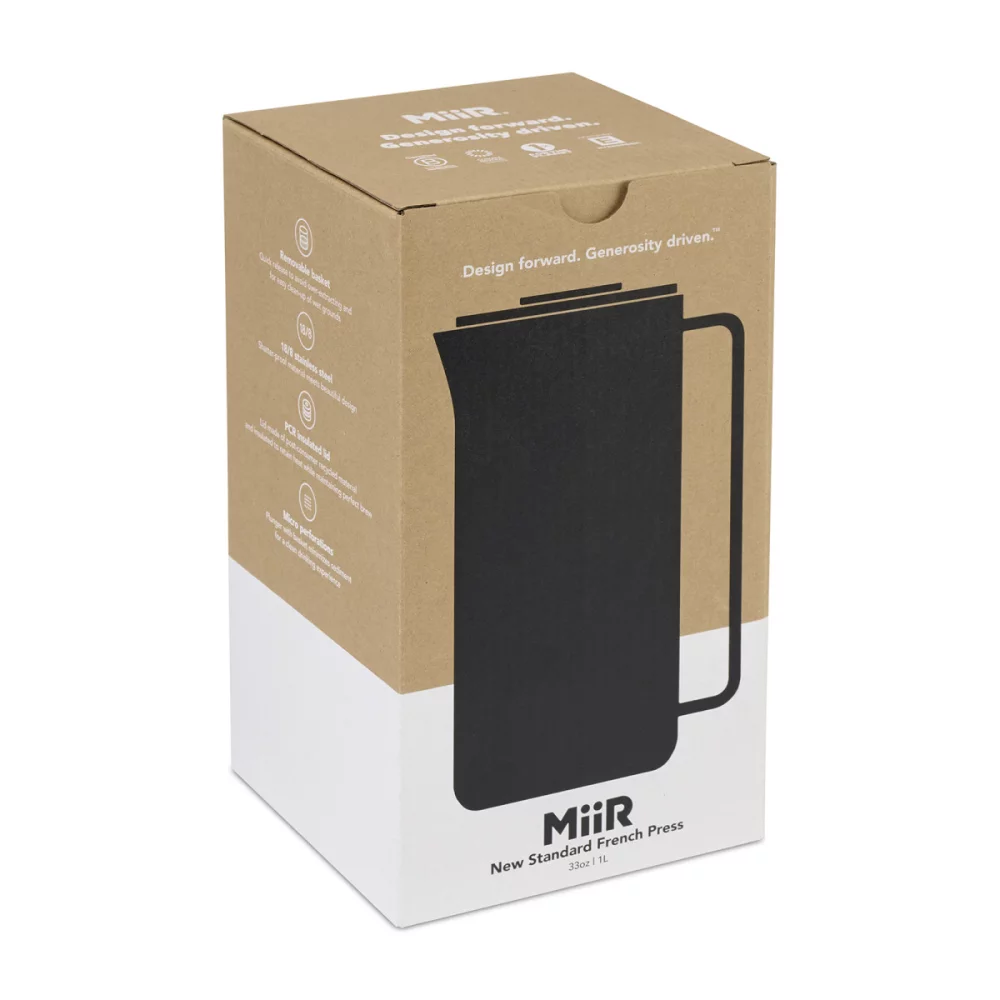MiiR® New Standard French Press - 1L - Black Powder